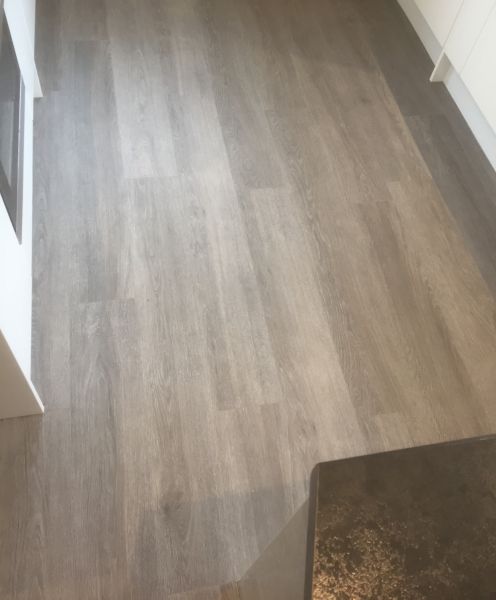 Howdens Livin Dark Grey Oak Vinyl Flooring: Swipe To View More Images