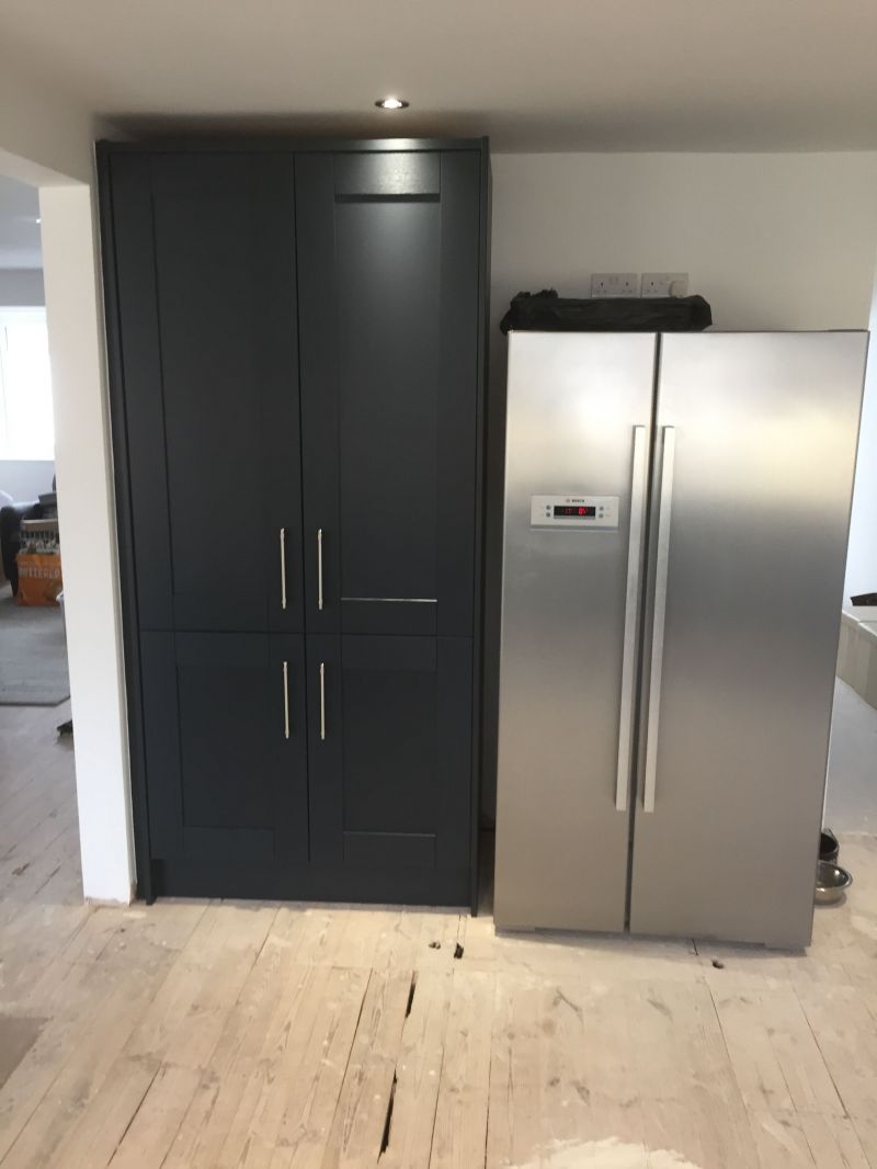 WIckes Milton Midnight Blue Larder Unit: Swipe To View More Images