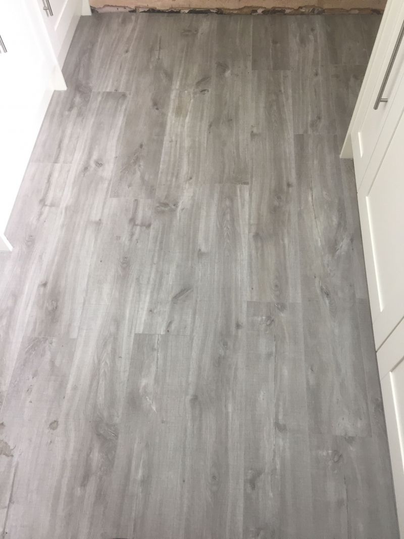 Howdens Vinyl Quick Step LIght Grey Flooring: Swipe To View More Images