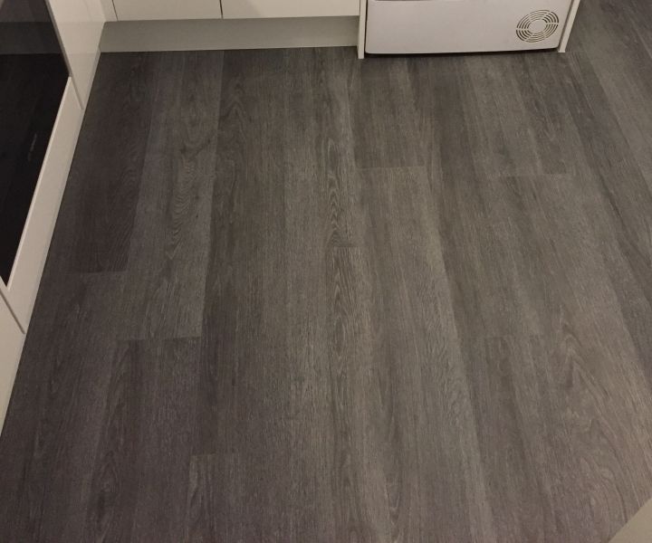 Howdens Quick Step Dark Grey Oak Vinyl Flooring: Swipe To View More Images