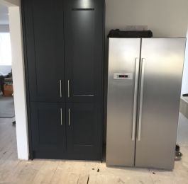 WIckes Milton Midnight Blue Larder Unit: Click Here To View Larger Image